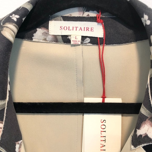 ANTHRO Solitaire Floral Vegan Suede Trench Coat - Picture 11 of 12